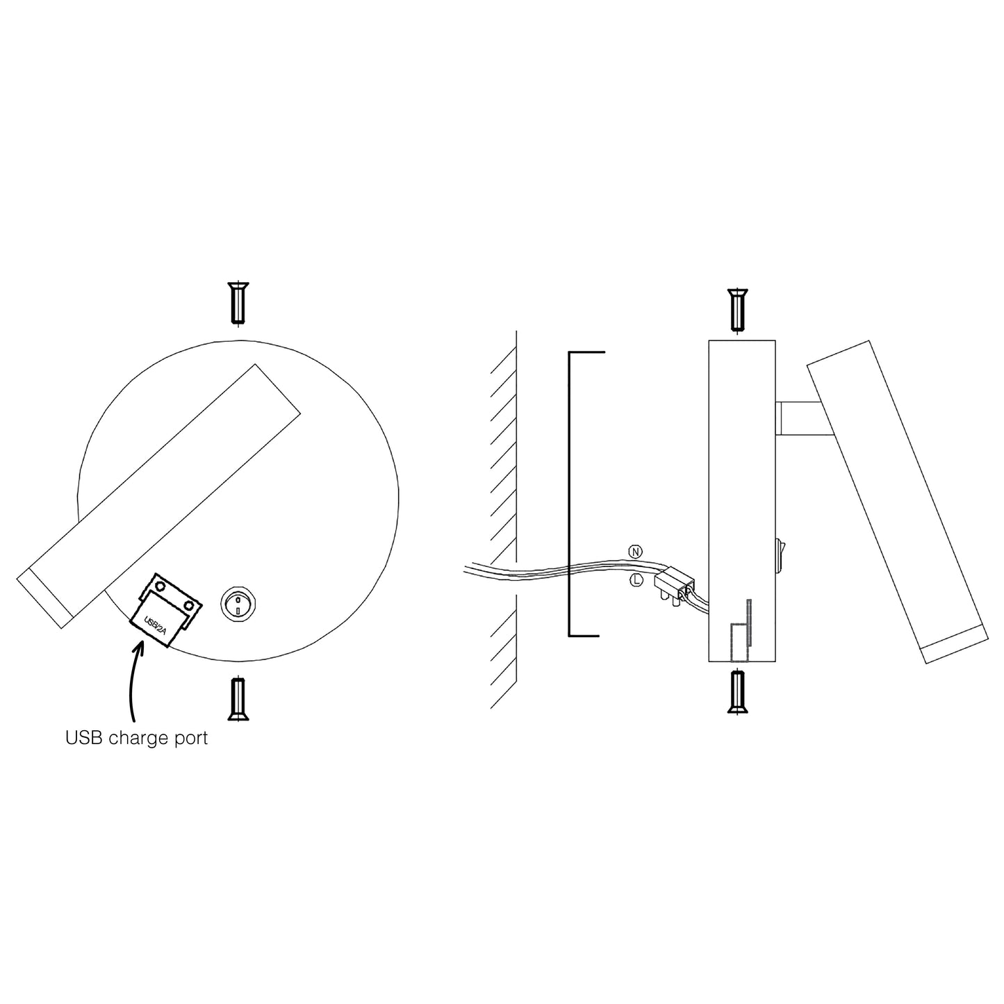 Belle - Round Bedside Spotlight