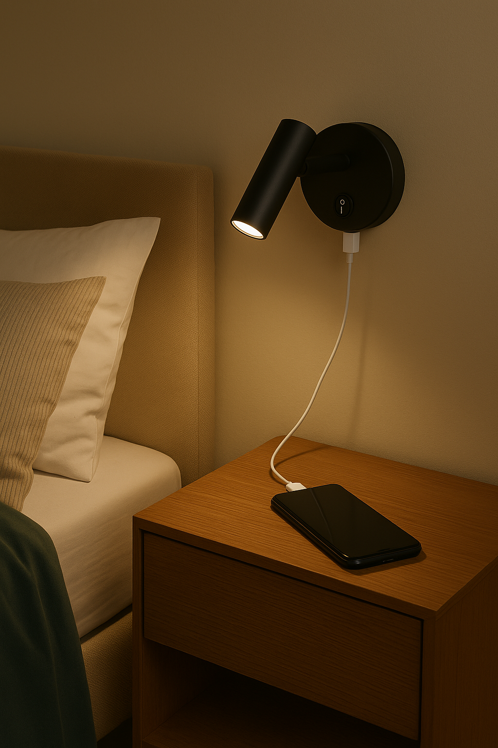 Belle - Round Bedside Spotlight