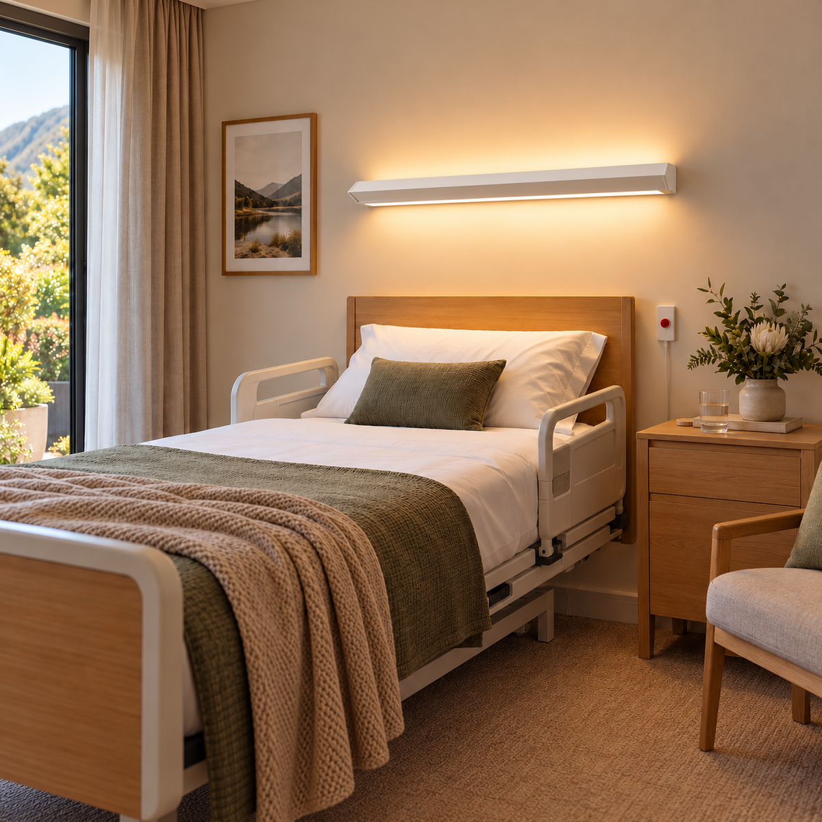 Care Facility Bed Wall Light || Multifunctional