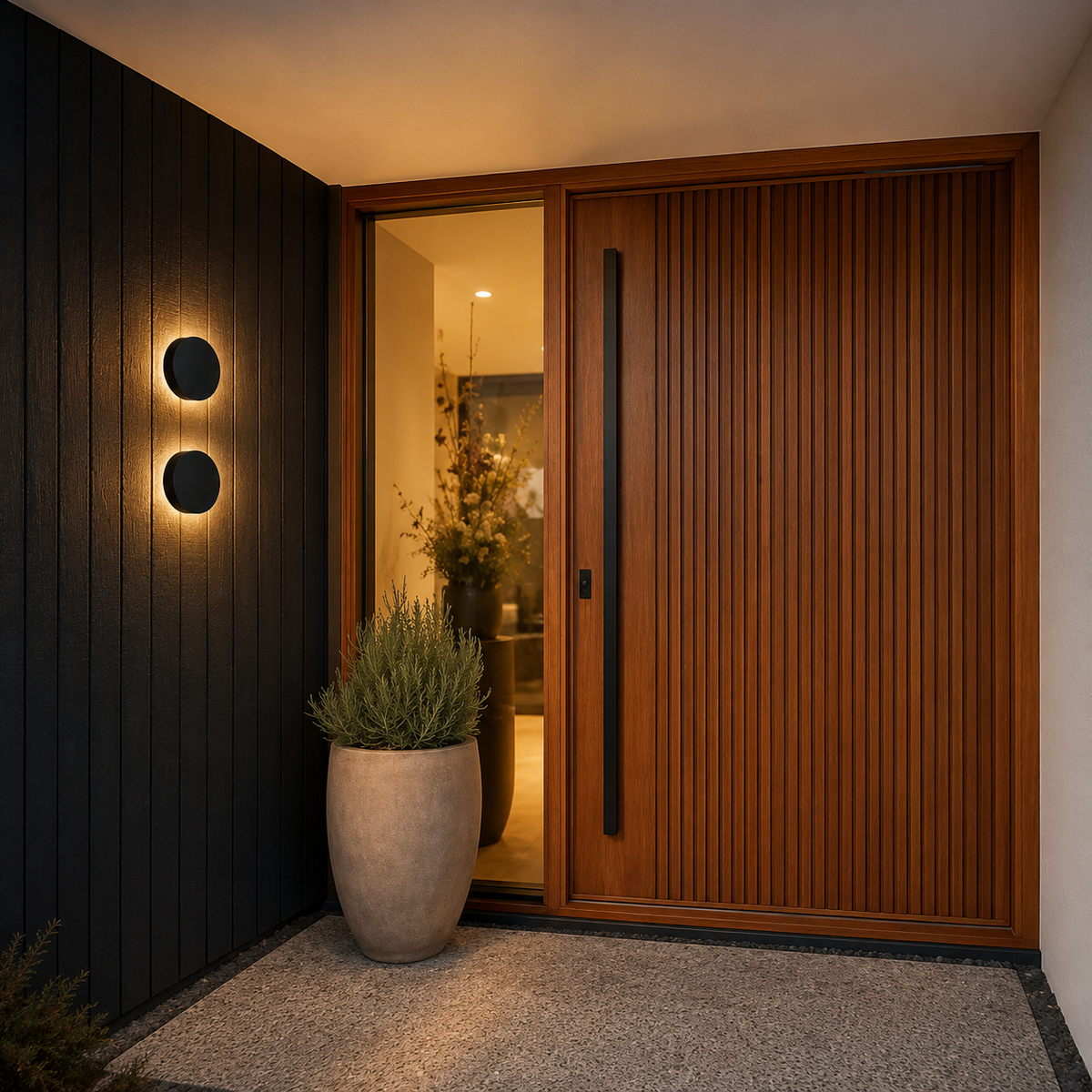 Deco Backlit Round Wall Light