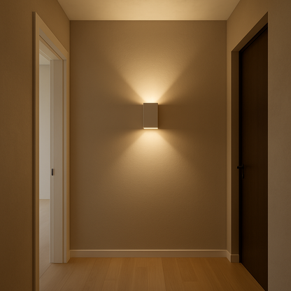 Chameleon - Paintable Plaster Rectangle - Surface Mounted Wall Light