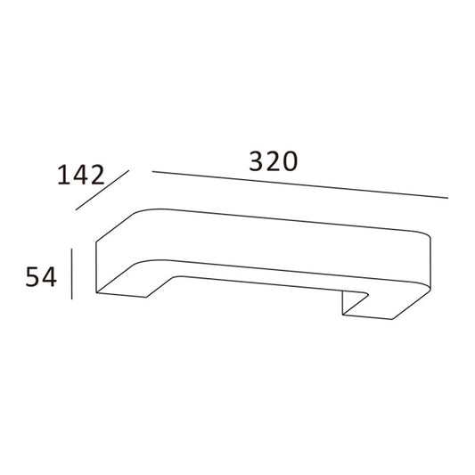 Chameleon - Paintable Plaster Bar - Surface Mounted Wall Light